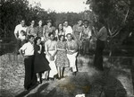 Polish Jewish refugees in Bukhara pose for a group photograph while on an outing.