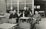 Shlomo Sternfeld (center) and his parents Pinkus (far left) and Ruchla (second from the right) meet his foster parents Jacques (far right) and Hedda Winkler (second from the left) at the airport 

The Winklers flew from Zurich  to Belgium to attend Shlomo's bar mitzvah.