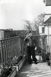 A Belgian Jewish boy on the balcony at the home of his foster parents, Jacque and Hedda Winkler.