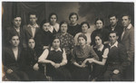 Group portrait of the students in the Hebrew Gymnasium in Jurbarkas, Lithuania.
