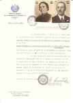 Unauthorized Salvadoran citizenship certificate issued to Abraham Wassner (b.