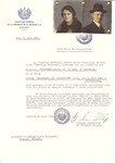 Unauthorized Salvadoran citizenship certificate issued to David Perlstein (b.