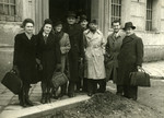 Group portrait of displaced persons and HIAS personnel in Salzburg, Austria.