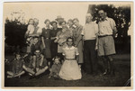 Group portrait of an extended German Jewish family who had found refuge in Kenya.