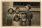 A group of children in the Salzburg Displaced Persons Camp.