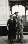 Umberto and Margherita Morpurgo pose near the lake in Genoa.