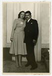 Wedding portrait of Clara and David Levy.