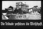 17th slide from a Hitler Youth slideshow about the aftermath of WWI, Versailles, how it was overcome and the rise of Nazism.
