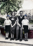 The Welner family poses outside in Berlin.

Pictured are parents Marta Anders (center, left) and Simon Welner (center, right) surrounded by their twin daughters Regina and Ruth.