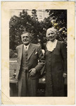 Ruth Schwarzhaupt's aunt Anna (her father's half-sister) stands with her husband Moritz Klopfer.