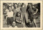 Group portrait of Jewish children in the OSE home, Poulouzat.