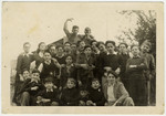 Group portrait of Jewish refugee children in Les Murailles children's home in Geneva.
