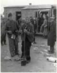 Starving prisoners are liberated in the Woebbelin concentration camp.