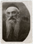Studio portrait of Rabbi Nachman Fatschtek of Dabrowica.