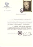 Unauthorized Salvadoran citizenship certificate issued to Helene (nee Kraus) Szilasi (b.