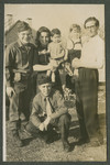Herman Kutun (pictured on the far left) poses with a family of Jewish DPs in Garmisch.