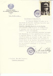 Unauthorized Salvadoran citizenship certificate made out to Simonas Fensteris and his family by George Mandel-Mantello, First Secretary of the Salvadoran Consulate in Geneva and sent to them in Kaunas.