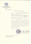 Unauthorized Salvadoran citizenship certificate made out to Rabbi Benesevicius and his wife by George Mandel-Mantello, First Secretary of the Salvadoran Consulate in Geneva and sent to them in Kelme.