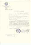 Unauthorized Salvadoran citizenship certificate made out to Chajmas Dawidas Geringas (born in Nemasciai), his wife and four children by George Mandel-Mantello, First Secretary of the Salvadoran Consulate in Geneva and sent to them in Vilkija.