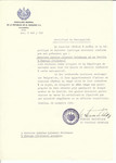 Unauthorized Salvadoran citizenship certificate issued to Jokubas Jalmenis Goldmanas and his family from Ukmerge by George Mandel-Mantello, First Secretary of the Salvadoran Consulate in Switzerland.