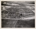 Aerial photograph of an American Army prisoner-of-war camp in Brilon, Germany.