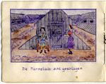 Page from the memoirs of Camp de Gurs illustrated by Eva Liebhold.