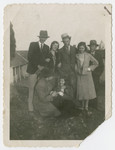 Friderika Klein poses with a group of cousins in prewar Hungary.