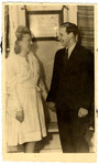 Ruth and Harry Posmantier look at one another on their wedding day.