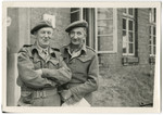 Lt. Marcel Frank (right) poses with Captain Greaves in Lueneburg, Germany.