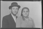 Studio portrait of Chaim Adler and his wife.
