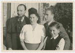 Portrait of the Elbaum/Nusbaum family in their home in Brussels.