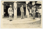 British officials pay a formal visit to the internment camp in Nyasaland for enemy aliens.
