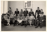 Group portrait of the Swiss consulate staff in Budapest.
