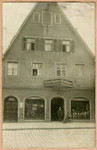 Exterior view of the shoe store of Moritz and Ida Feigenbaum (grandfparents of Kurt).