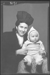 Studio portrait of Erne Berkovits and her child.