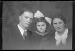 Studio portrait of Csaled Berkovits and his family.