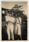 An Austrian Jewish family, Lily, Kalman, and Ruth Haber, pose in Nyasaland where they were sent as enemy aliens.
