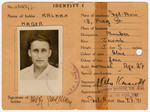 Identification card issued to Kalman Haber, an Austrian Jew, by British authorities in Palestine.
