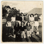 Group portrait of Jewish female internees in a camp in Nyasaland for enemy aliens.