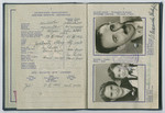 Interior of a Czech family passport belonging to Alexander (Sandor), Toba (Ilona), and Jiri Seidenfeld.