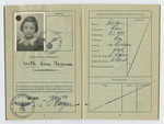 Identification papers issued to Edith Sara Sommers stating she was born in Vienna on March 12, 1930.