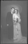 Studio wedding portrait of Herman Fischer and his bridde.