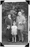 Franz Liebermann poses with his paternal grandparents, Bernard and Jenny Liebermann, while on vacation at a Czech spa.