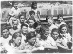 A group of Jewish children leaves Budapest for Palestine.