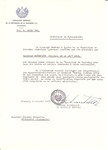 Unauthorized Salvadoran citizenship certificate issued to Salomon Berkovits (b.