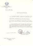 Unauthorized Salvadoran citizenship certificate issued to Rebbetzin Rosa Austerlitz by George Mandel-Mantello, First Secretary of the Salvadoran Consulate in Switzerland and sent to her residence in Miskolc.
