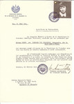 Unauthorized Salvadoran citizenship certificate issued to Margareta (nee Bardach von Chlumberg) Bauer (b.