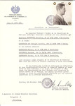 Unauthorized Salvadoran citizenship certificate issued to Heinrich Donnebaum (b.December 2, 1903 in Bratislava), his wife Aurelie (Spiegel) Donnebaum (b.