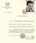 Unauthorized Salvadoran citizenship certificate issued to Dezso Aranyi (b.