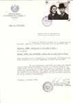 Unauthorized Salvadoran citizenship certificate issued to Josef Kohn (b.